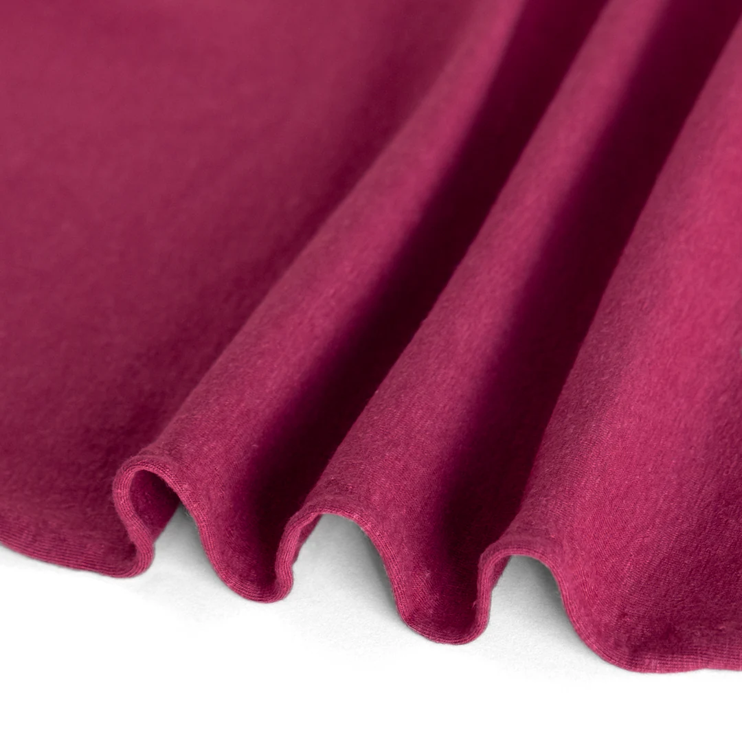 Hemp & Organic Cotton Jersey - Sangria - Image 3