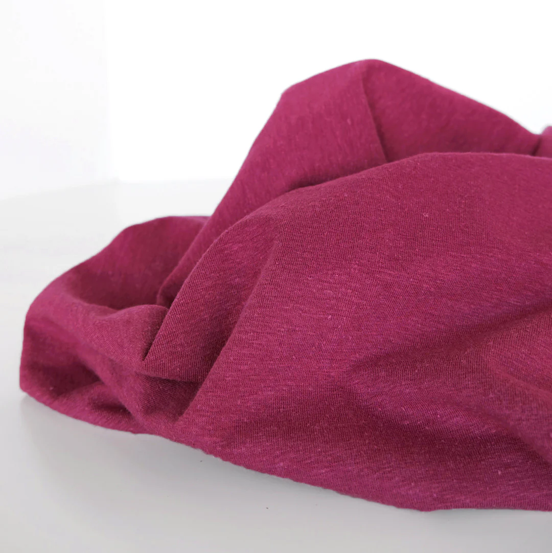 Hemp & Organic Cotton Jersey - Sangria - Image 4