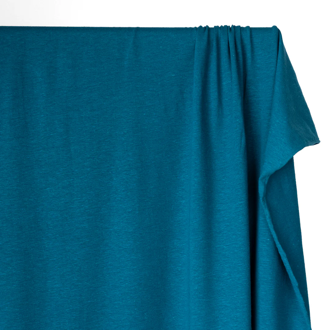 Hemp & Organic Cotton Jersey - Teal - Image 3