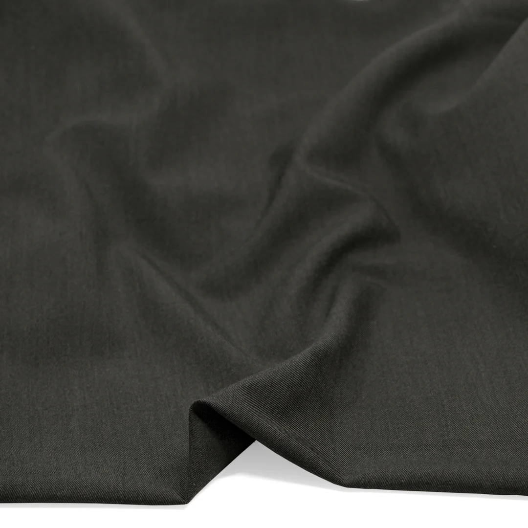 Highrise Poly Viscose Twill Suiting - Heather Charcoal - Image 2