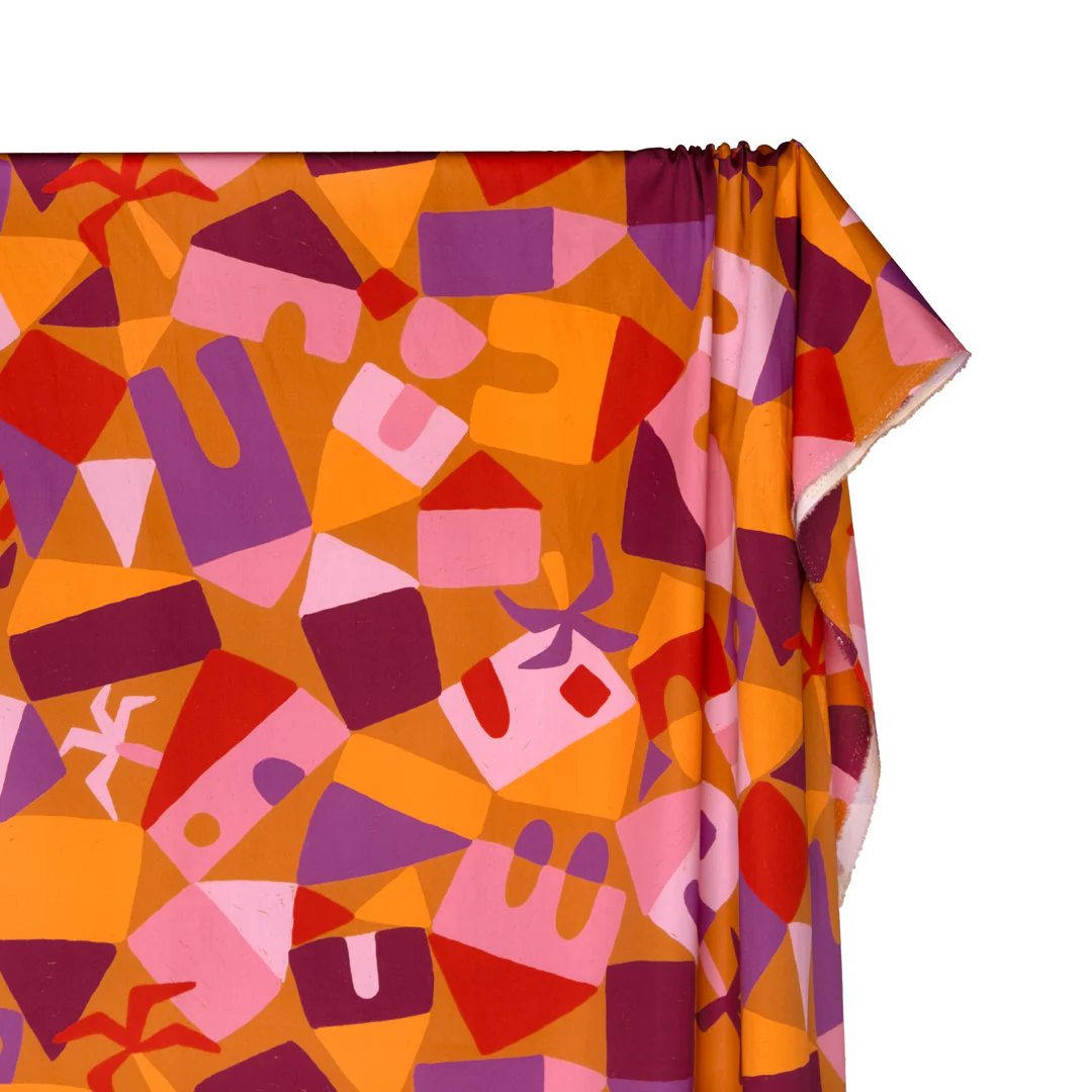 Home Organic Cotton Sateen - Caramel/Orchid/Taffy - Image 2