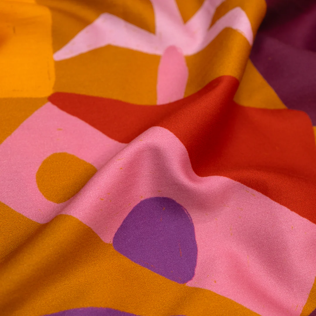 Home Organic Cotton Sateen - Caramel/Orchid/Taffy - Image 3