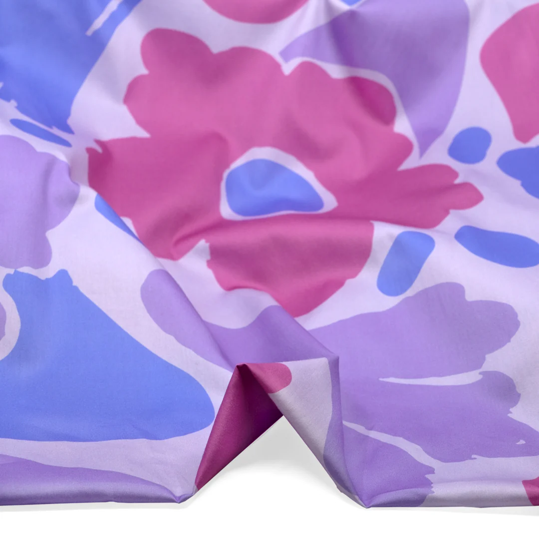 Jacaranda Organic Cotton Sateen - Lilac/Periwinkle/Tulip
