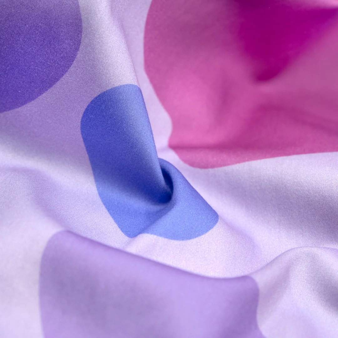 Jacaranda Organic Cotton Sateen - Lilac/Periwinkle/Tulip - Image 3