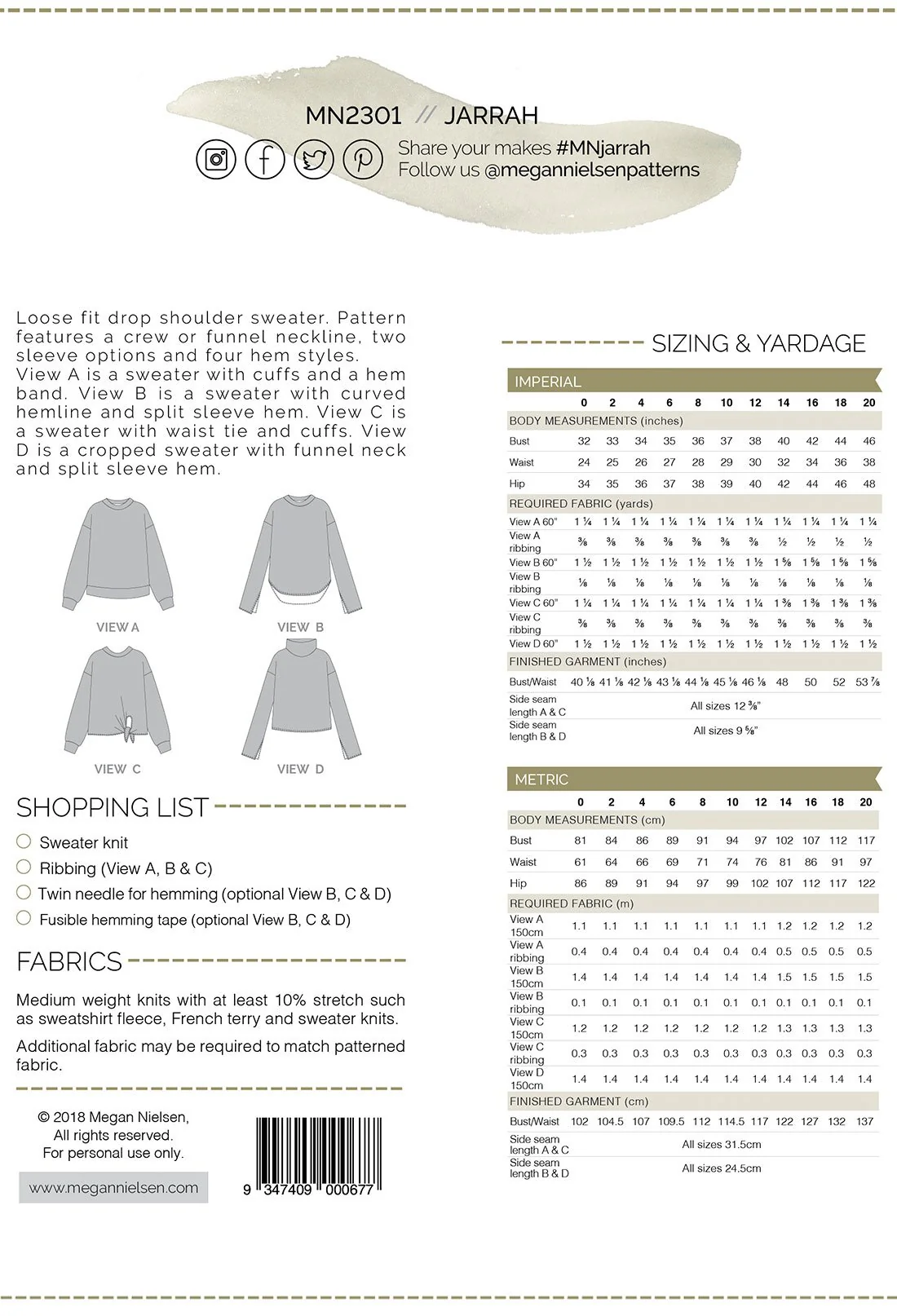Jarrah Sweater - Megan Nielsen - Image 5