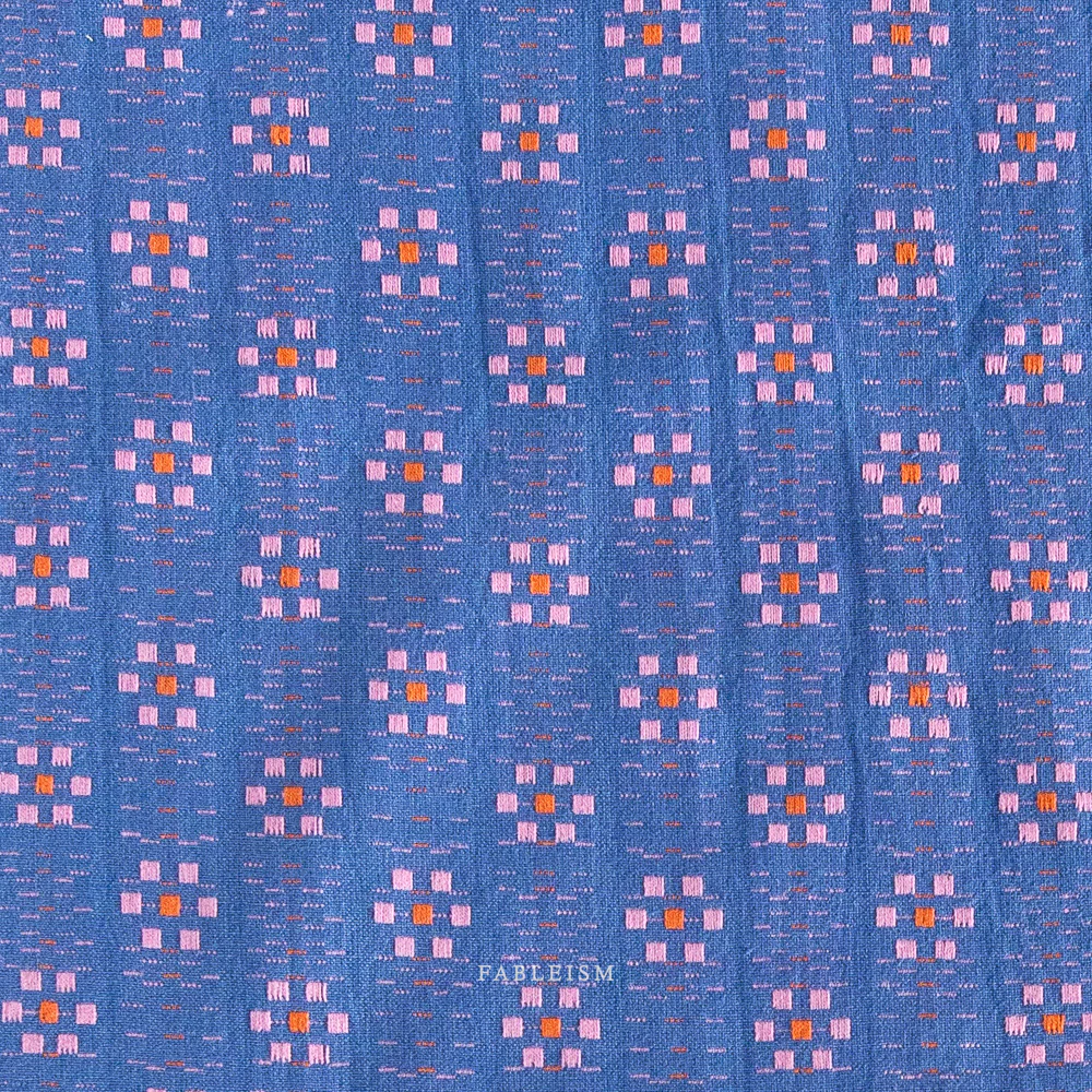 Karin Floral Cotton - Cobalt - Image 2