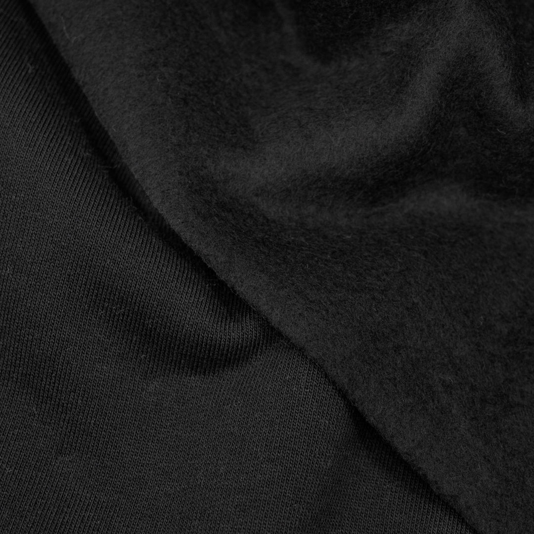 Laidback 100% Cotton Sweatshirt Fleece - Black