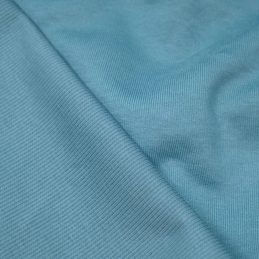 Laidback Cotton Sweatshirt Ribbing - Waterfall - Image 3