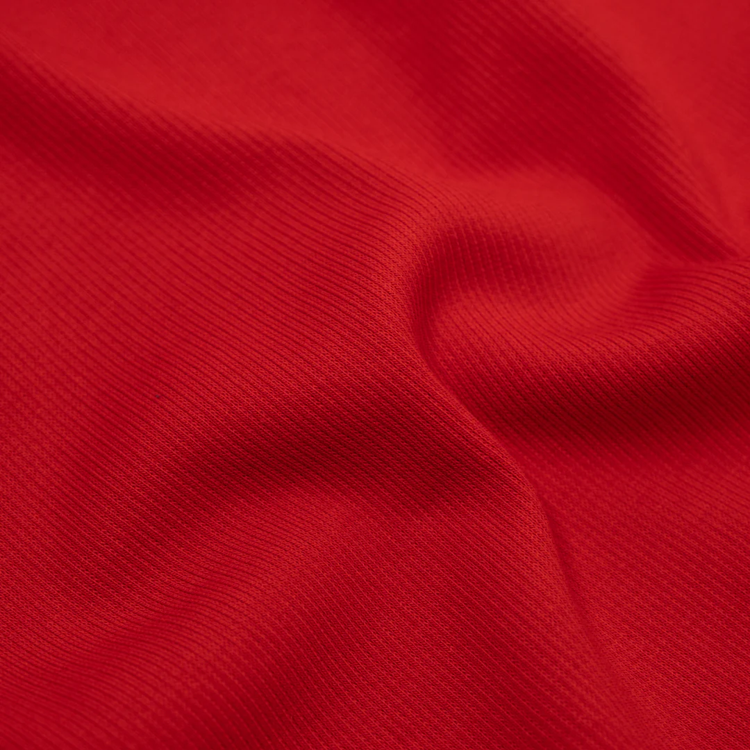 Laidback Cotton Sweatshirt Ribbing - Fire Red