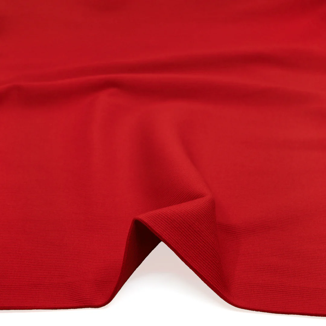 Laidback Cotton Sweatshirt Ribbing - Fire Red - Image 2