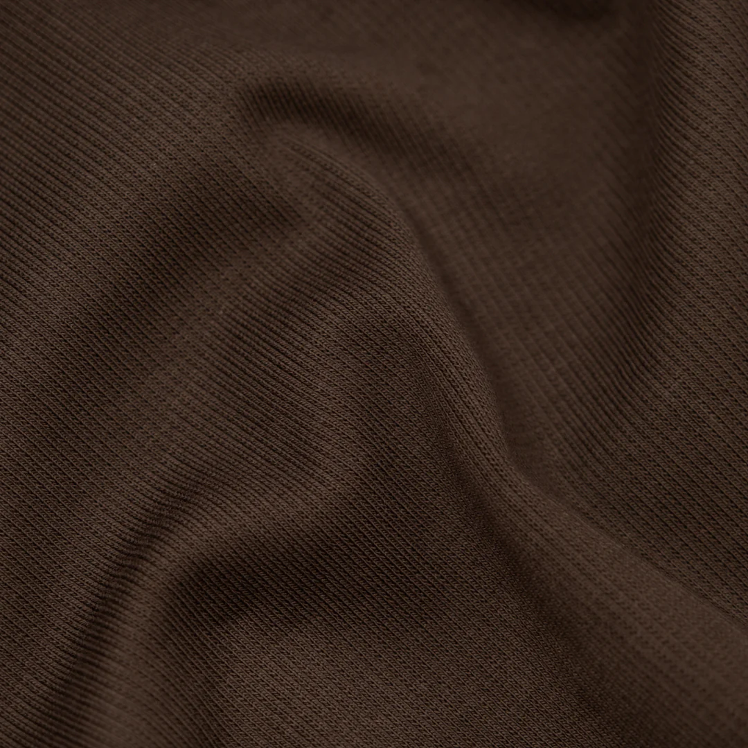 Laidback Cotton Sweatshirt Ribbing - Umber
