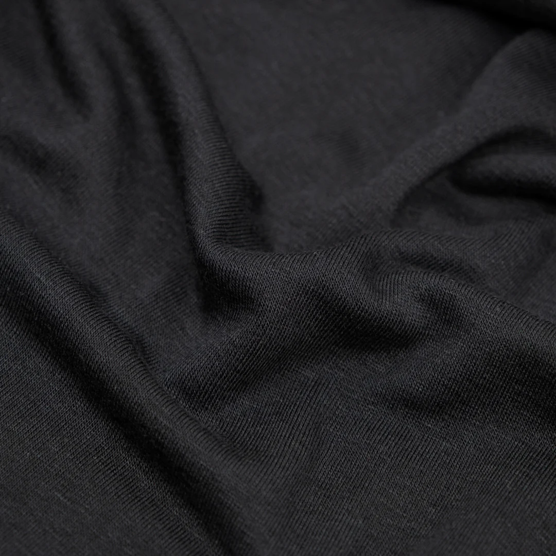 Layer Up Lyocell Wool Blend Jersey - Black