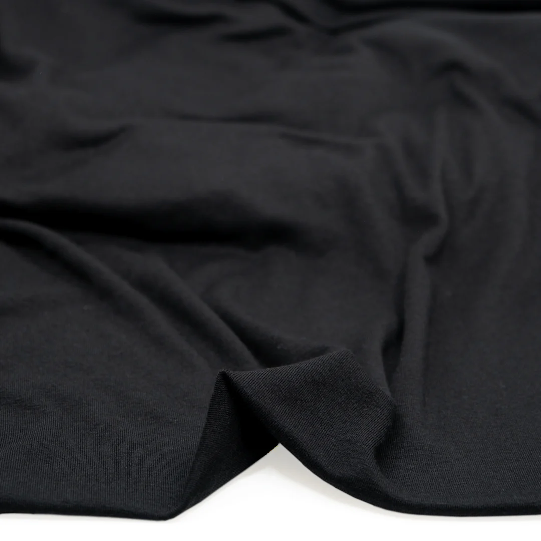 Layer Up Lyocell Wool Blend Jersey - Black - Image 2