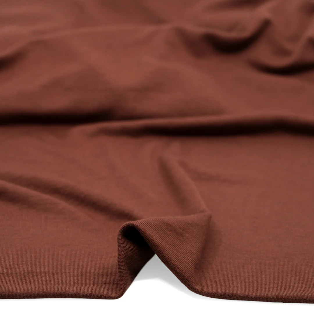 Layer Up Lyocell Wool Blend Jersey - Deep Rosewood - Image 2