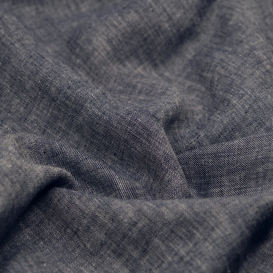 Lightweight Linen Cotton Chambray - Storm Cloud