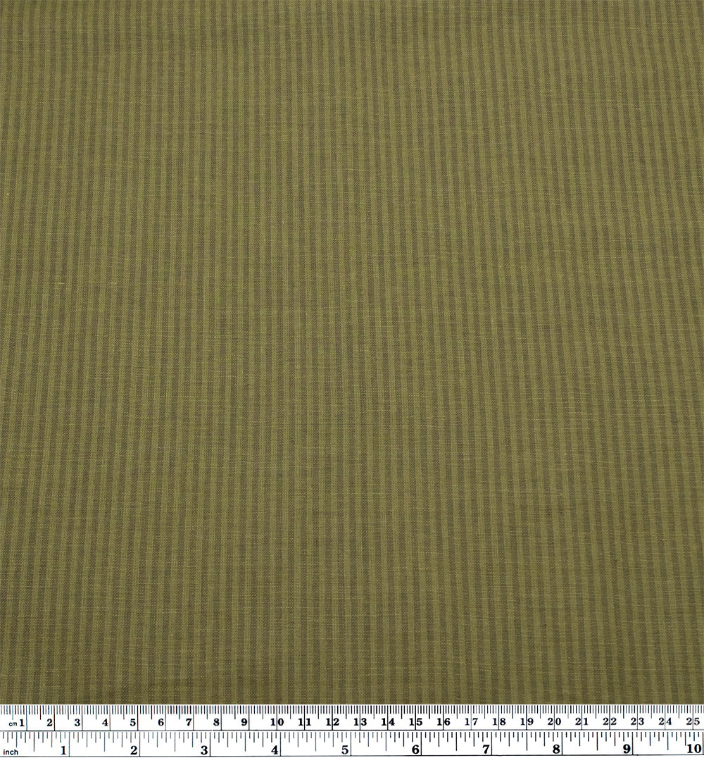 Lollipop Stripe Yarn Dyed Linen Cotton - Sage/Willow - Image 3