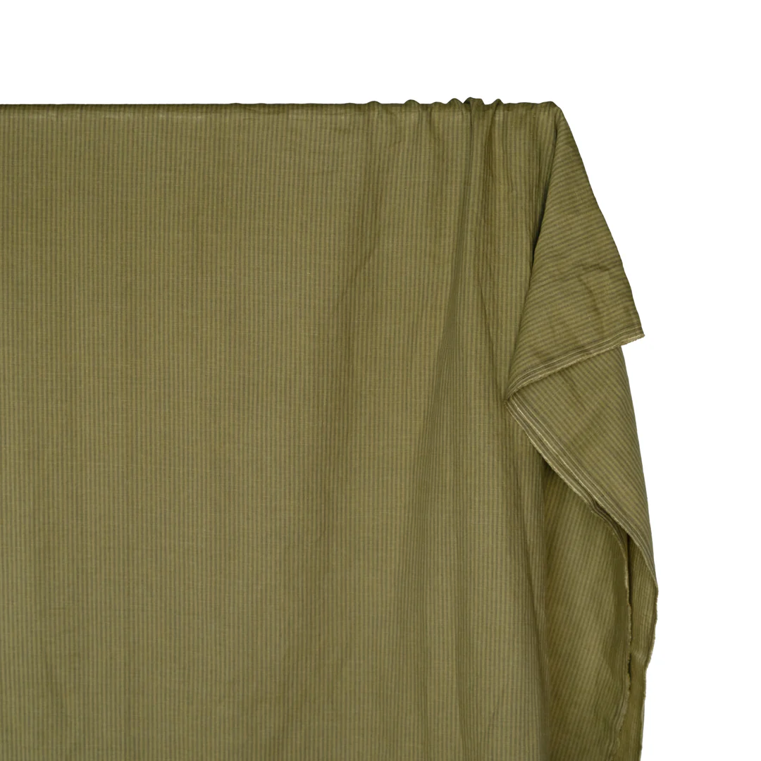 Lollipop Stripe Yarn Dyed Linen Cotton - Sage/Willow - Image 4