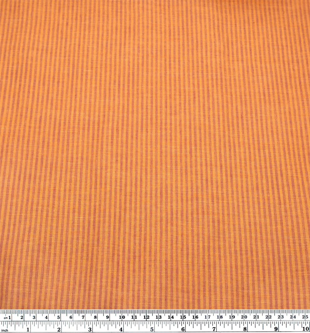 Lollipop Stripe Yarn Dyed Linen Cotton - Sherbert/Guava - Image 4