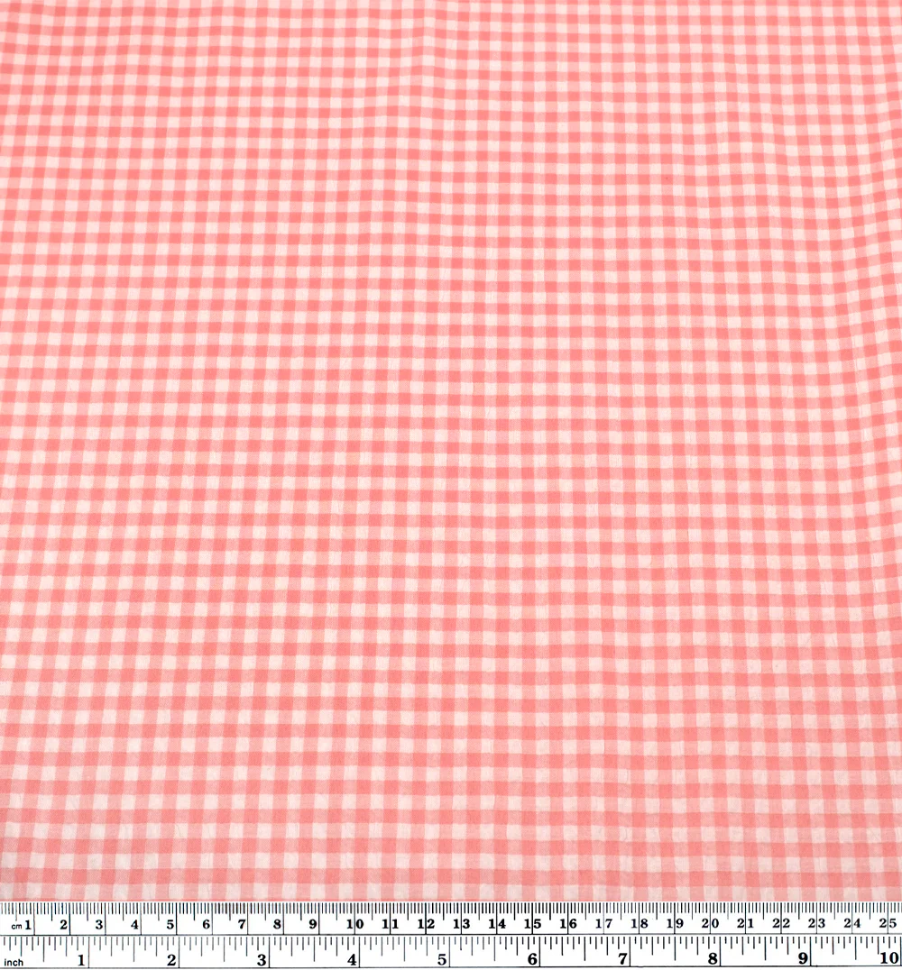 Macaron Mini Gingham Seersucker - Bubblegum - Image 3