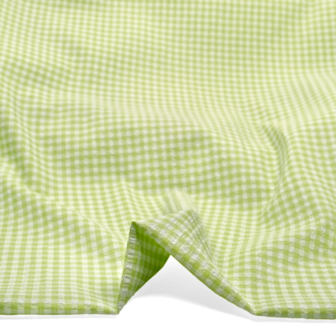 Macaron Mini Gingham Seersucker - Sour Apple - Image 2