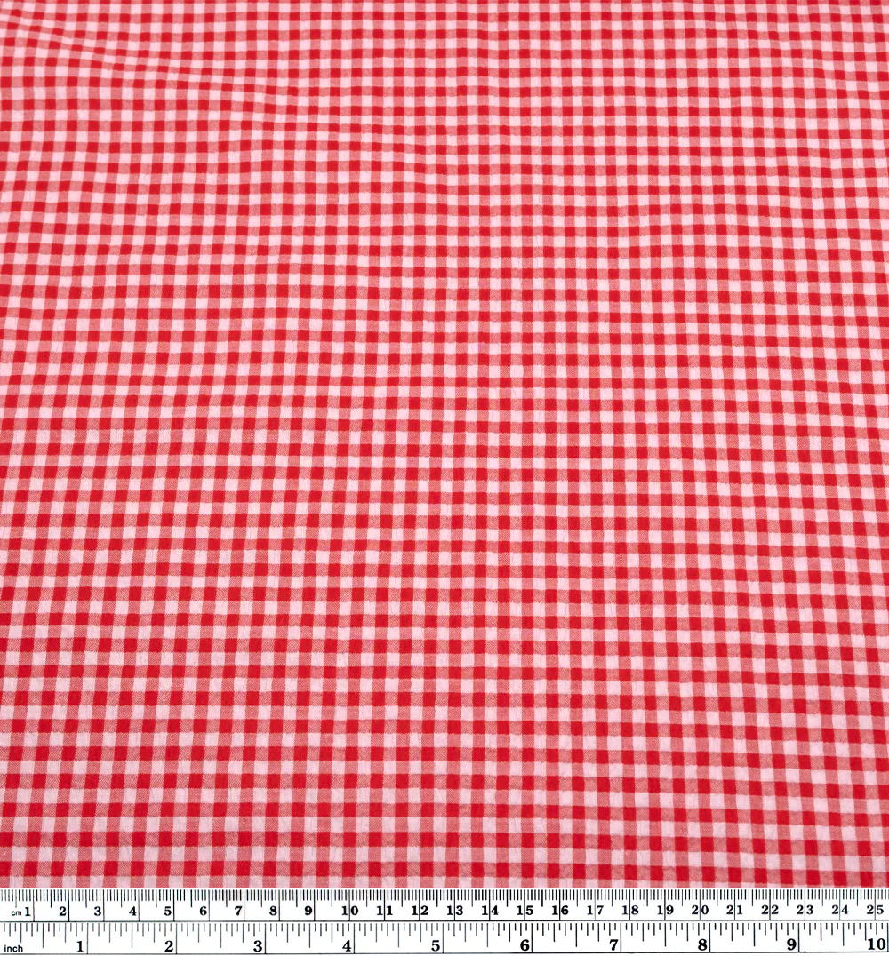 Macaron Mini Gingham Seersucker - Strawberry Shortcake - Image 3