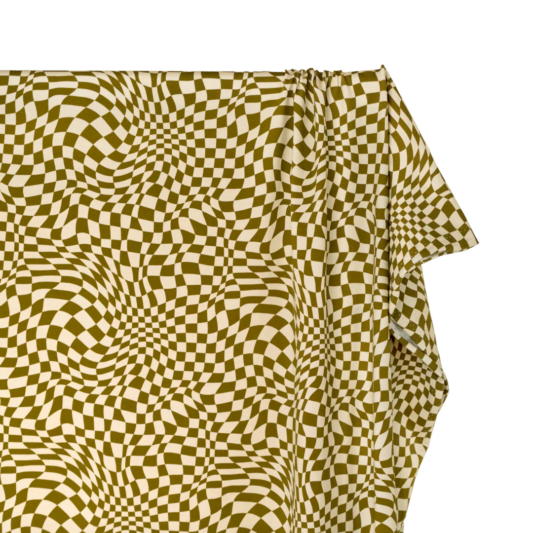 Magic Eye Organic Cotton Jersey - Cactus/Cream - Image 4