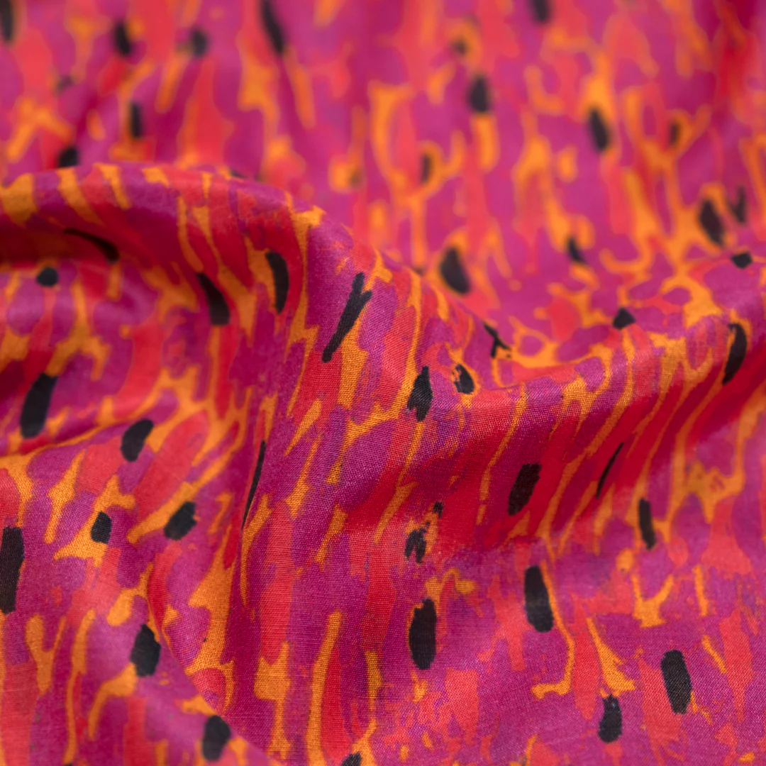 Magma Cotton Silk Voile - Fuchsia/Sherbert