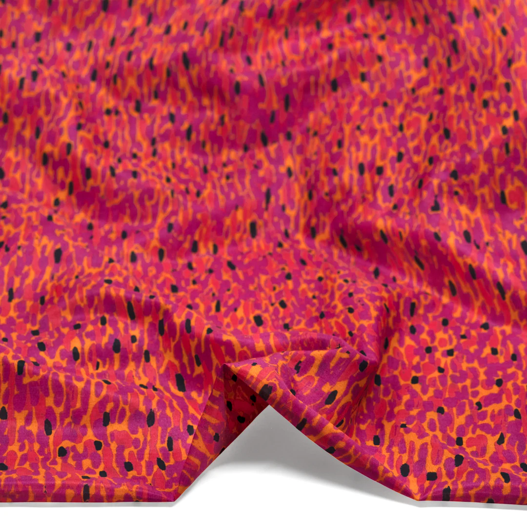 Magma Cotton Silk Voile - Fuchsia/Sherbert - Image 2