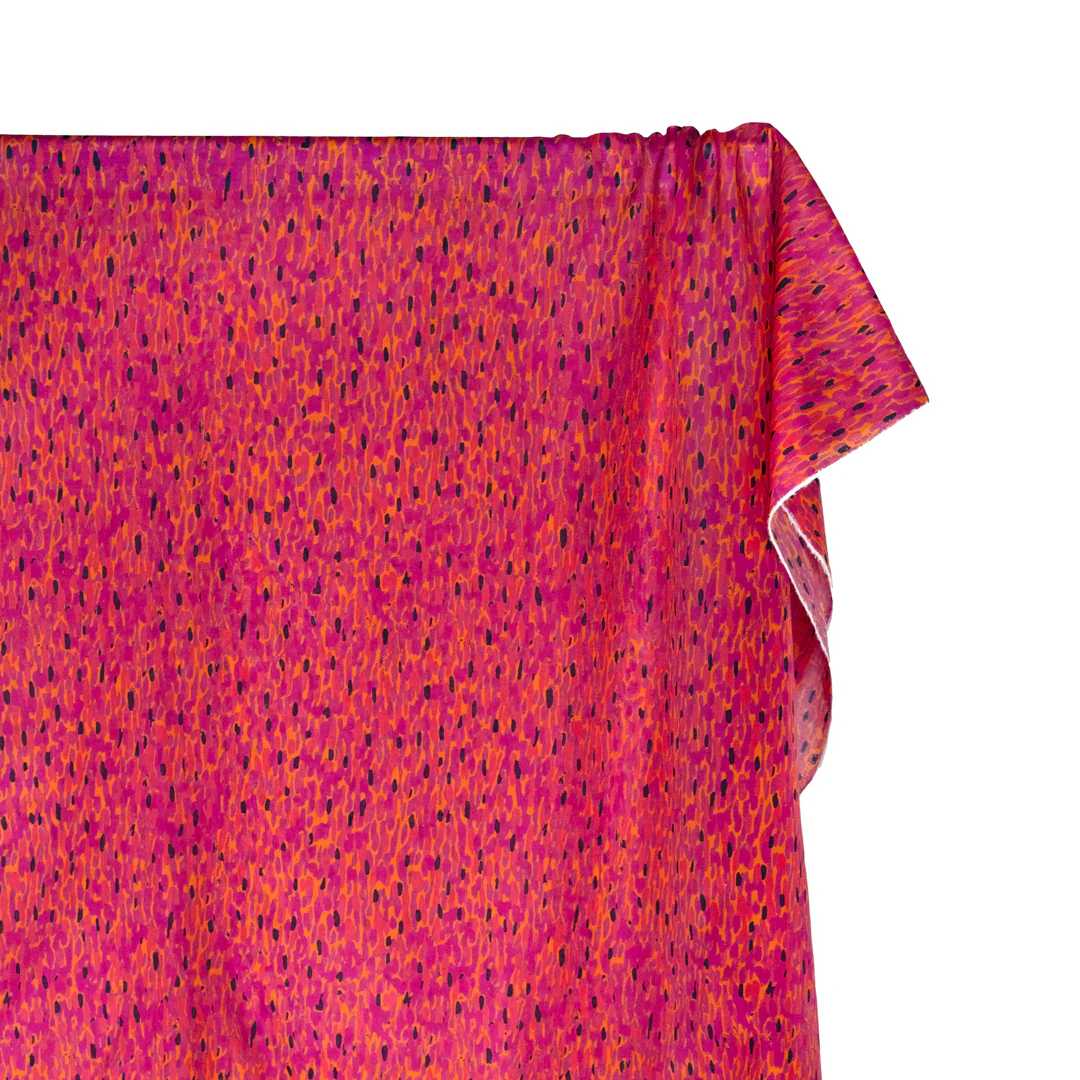 Magma Cotton Silk Voile - Fuchsia/Sherbert - Image 3