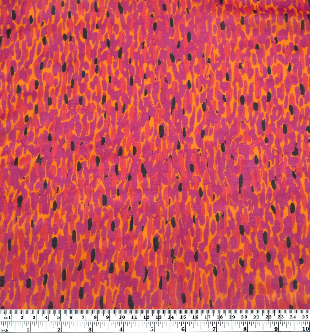Magma Cotton Silk Voile - Fuchsia/Sherbert - Image 4