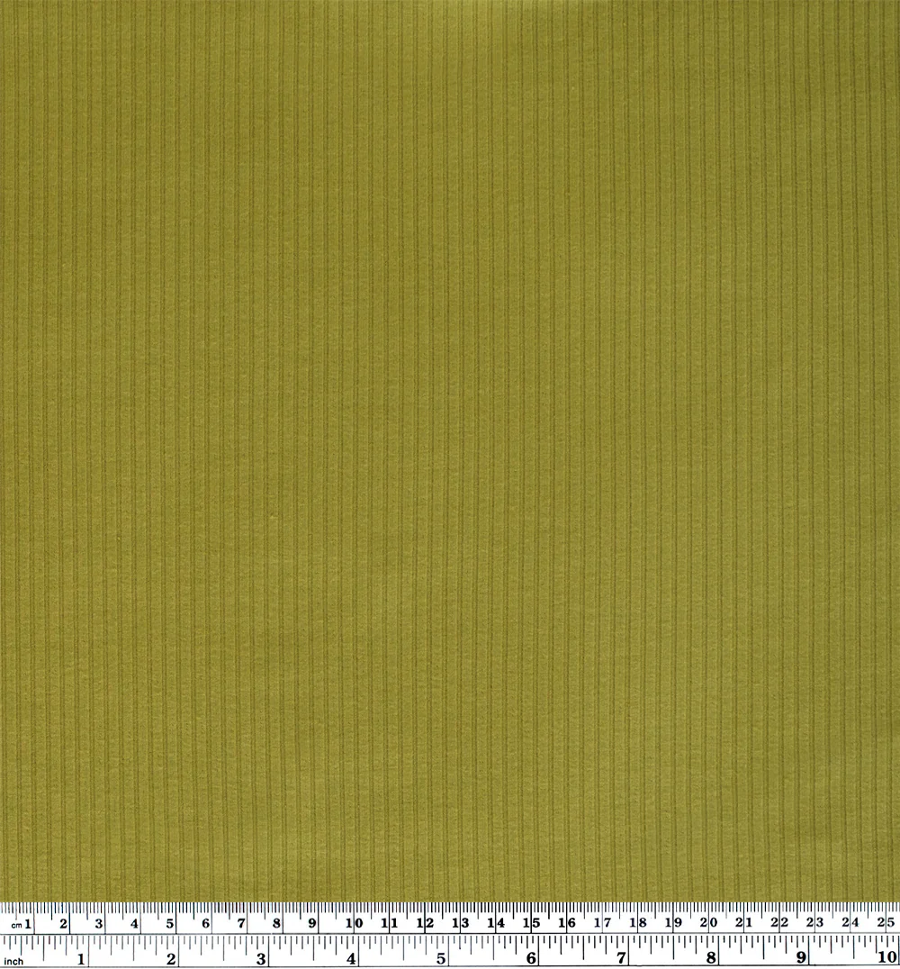 Medium Weight Bamboo Rib Knit - Avocado - Image 4