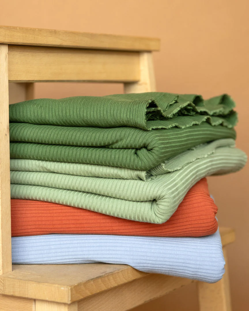 Medium Weight Bamboo Rib Knit - Baby Blue - Image 5
