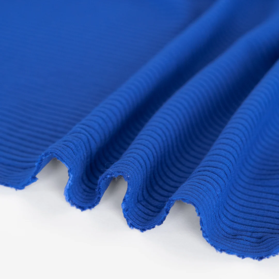 Medium Weight Bamboo Rib Knit - Cobalt - Image 2
