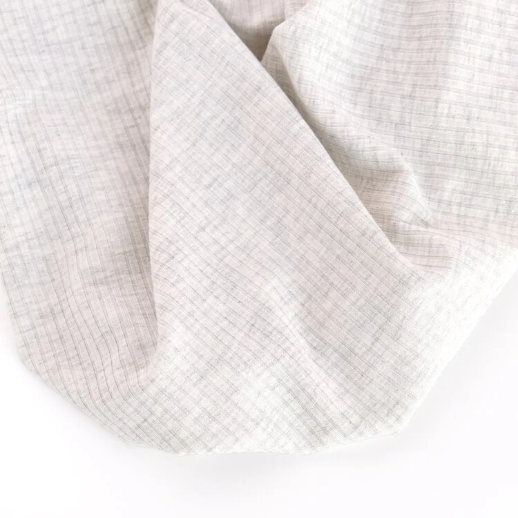 Medium Weight Bamboo Rib Knit - Light Heather Grey - Image 3