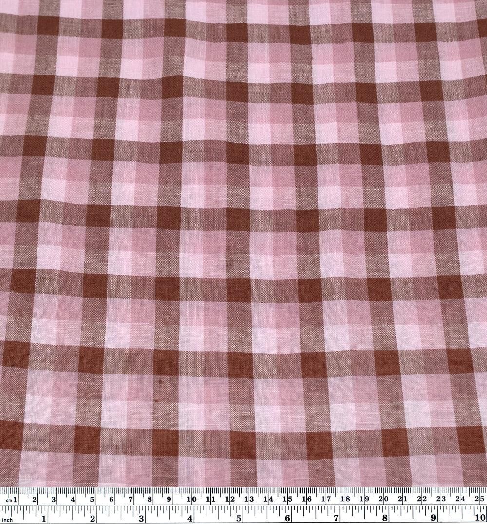 Medley Check Soft Washed Linen - Tapioca - Image 4