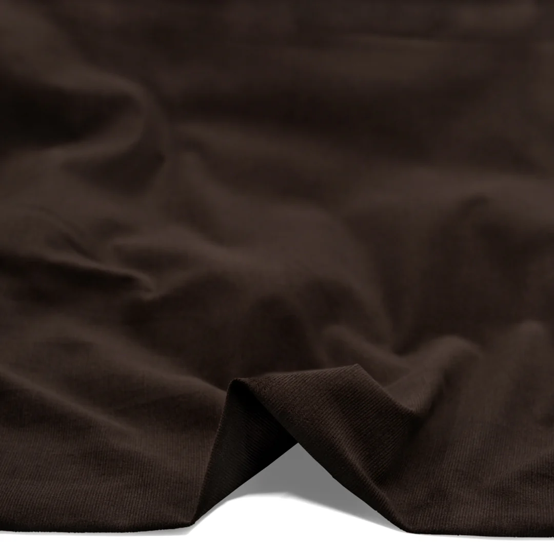 Micro Cotton Corduroy Shirting - Fudge - Image 2
