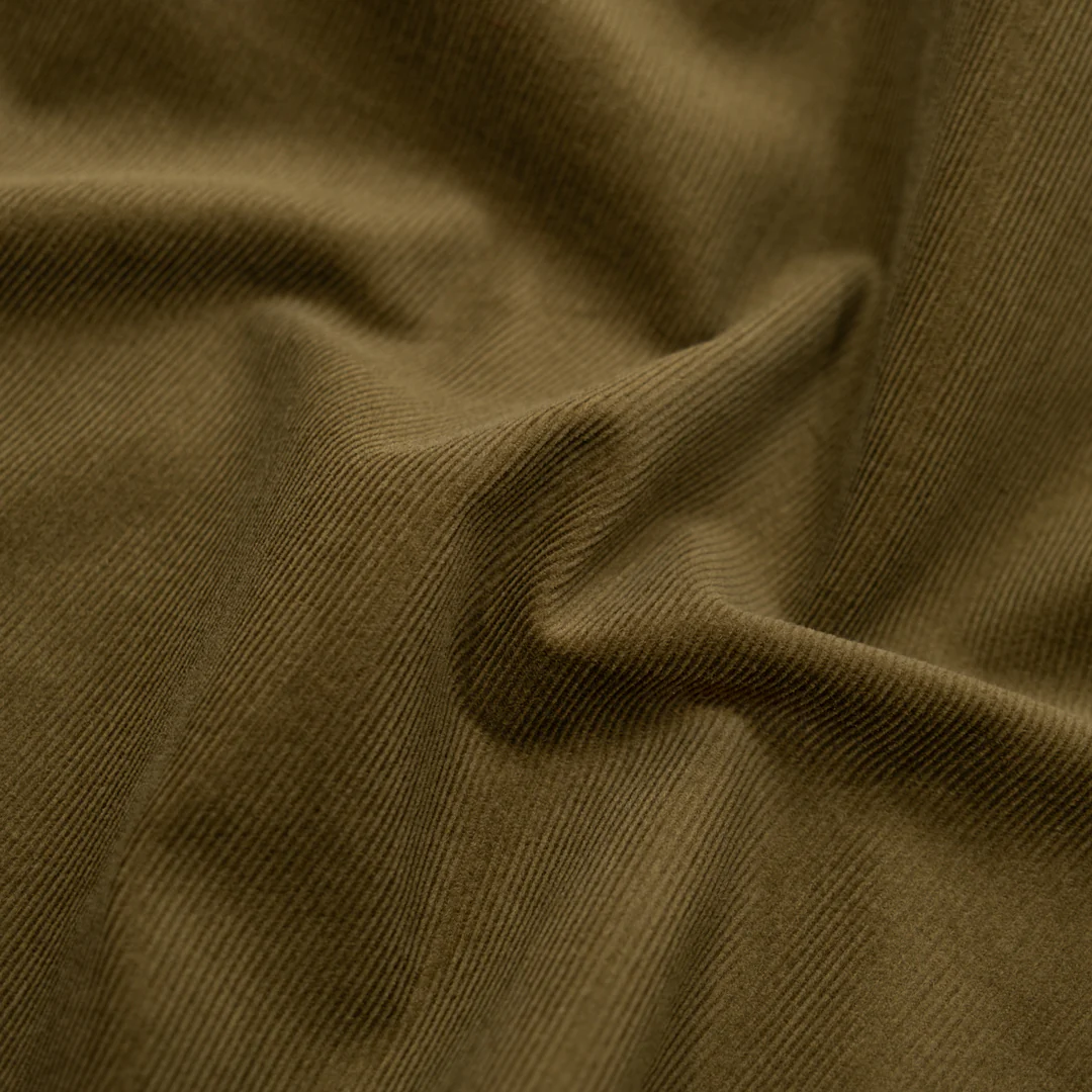 Micro Cotton Corduroy Shirting - Moss