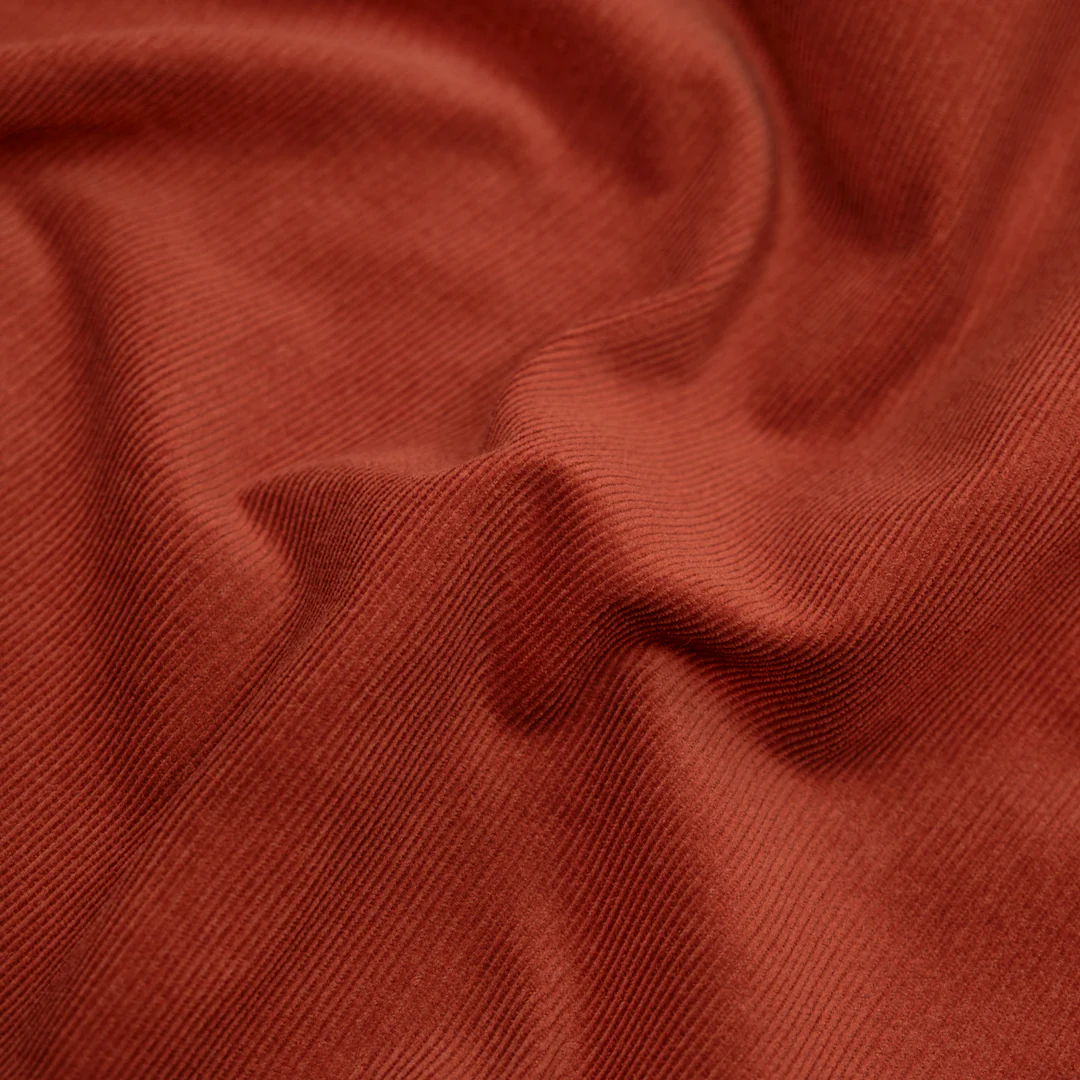 Micro Cotton Corduroy Shirting - Red Clay