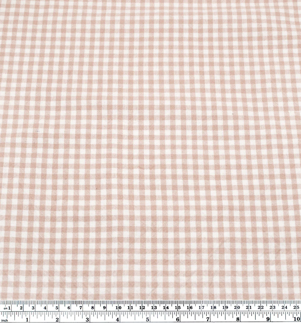 Mini Gingham Rustic Organic Cotton - Blush - Image 4