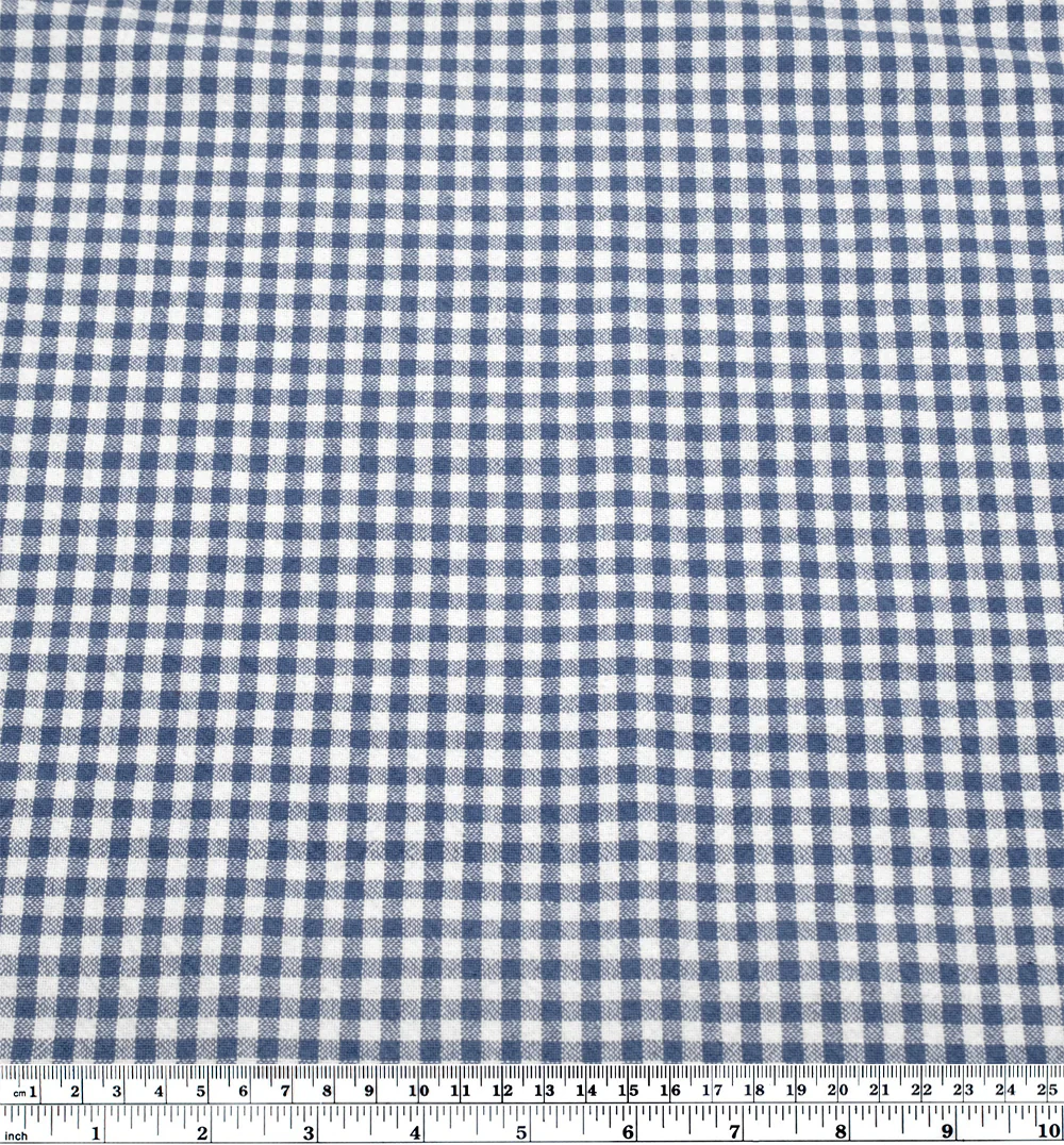 Mini Gingham Rustic Organic Cotton - Denim - Image 4