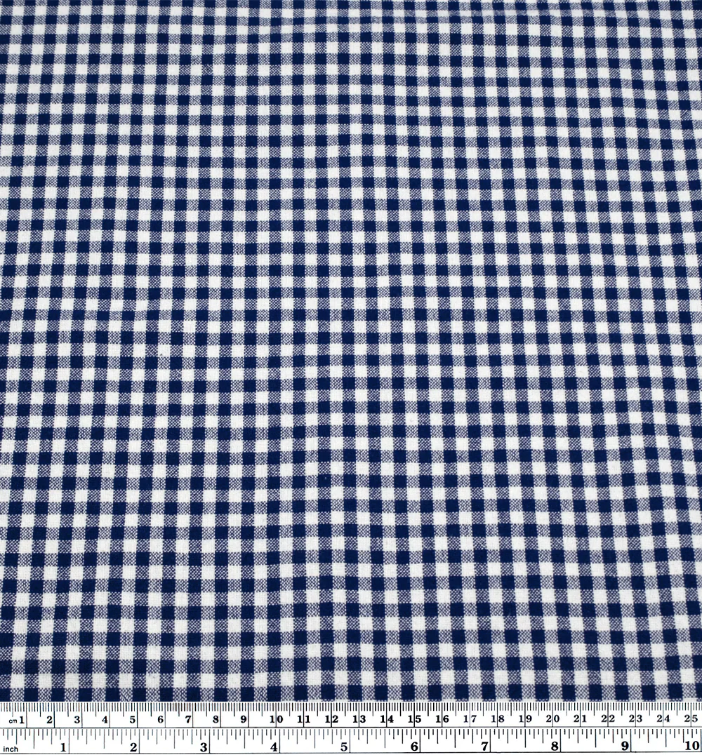 Mini Gingham Rustic Organic Cotton - Navy - Image 3