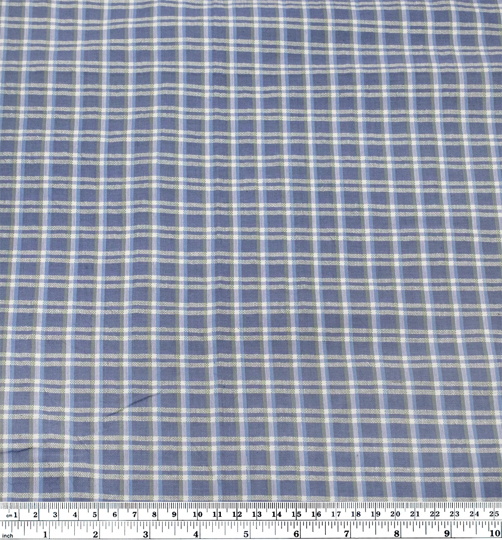 Mini Plaid Handwoven Cotton - Periwinkle/White - Image 4
