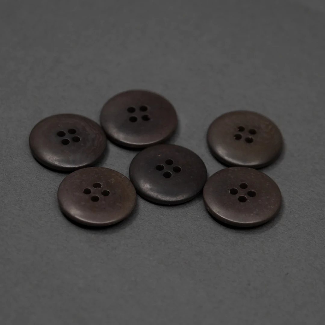 Mocha 23mm (15/16") Buttons - Set of 6