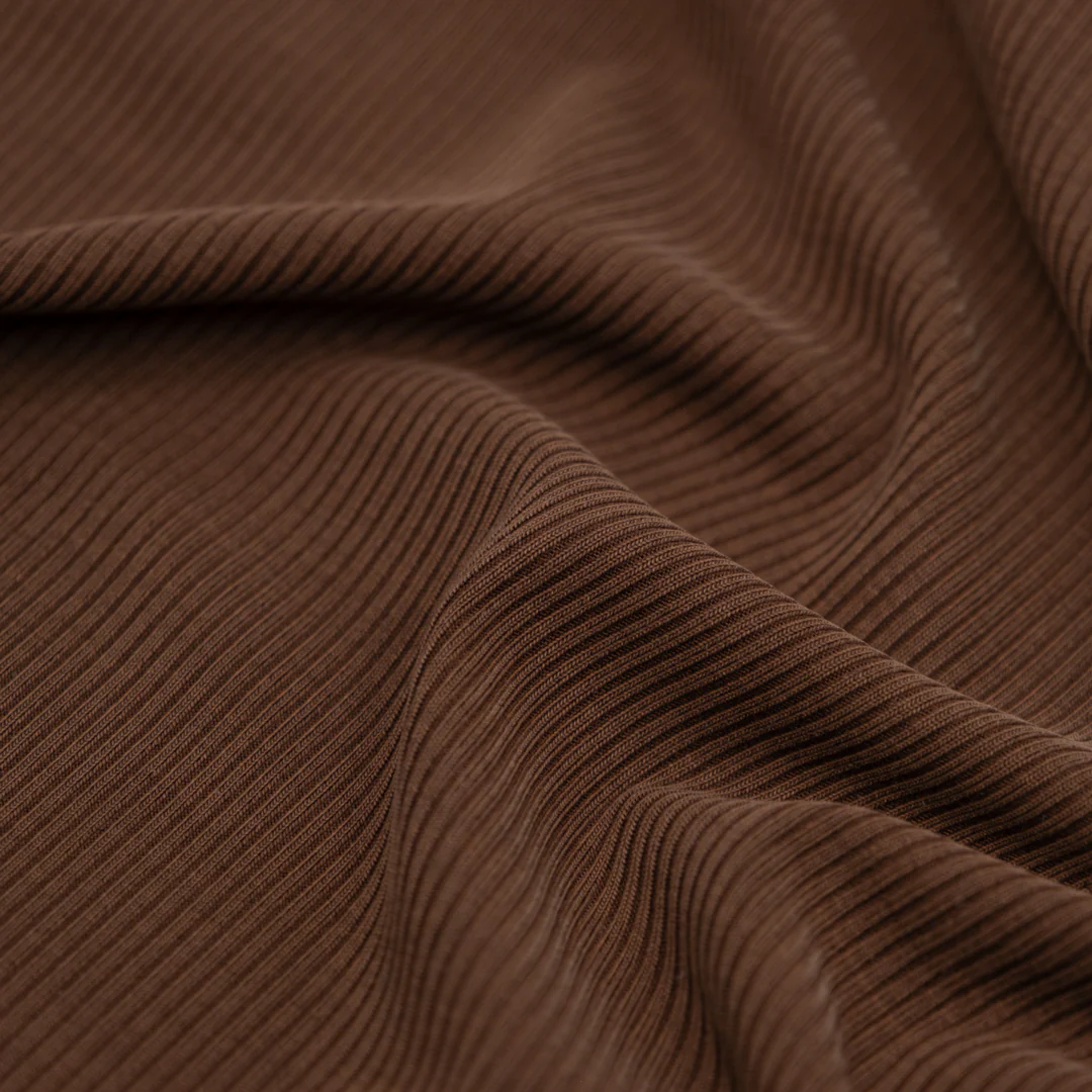 Modal Blend Micro Rib Knit - Clove