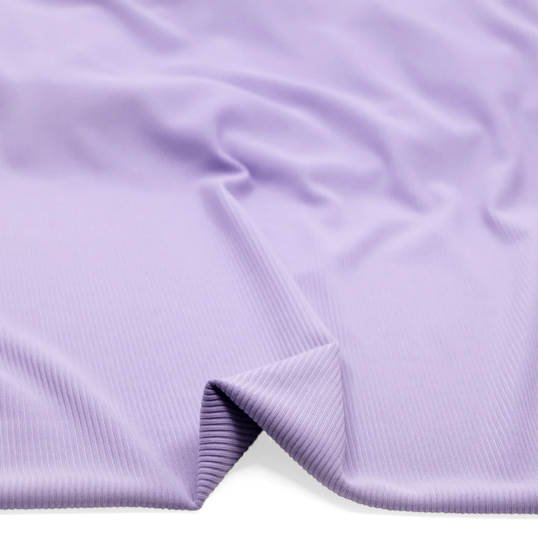 Modal Blend Micro Rib Knit - Lilac - Image 2