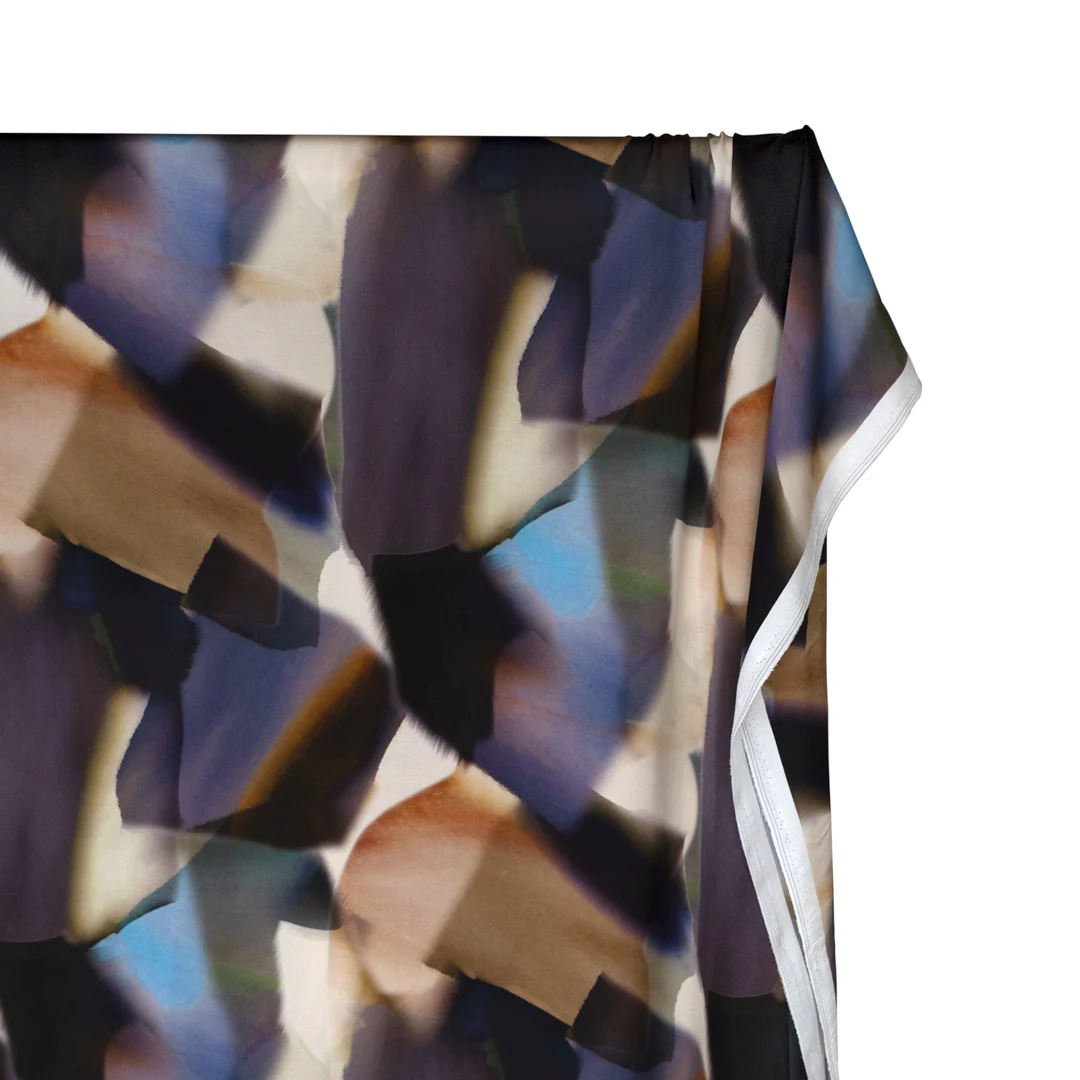 Movement Viscose Satin - Ink/Fog/Multi - Image 3