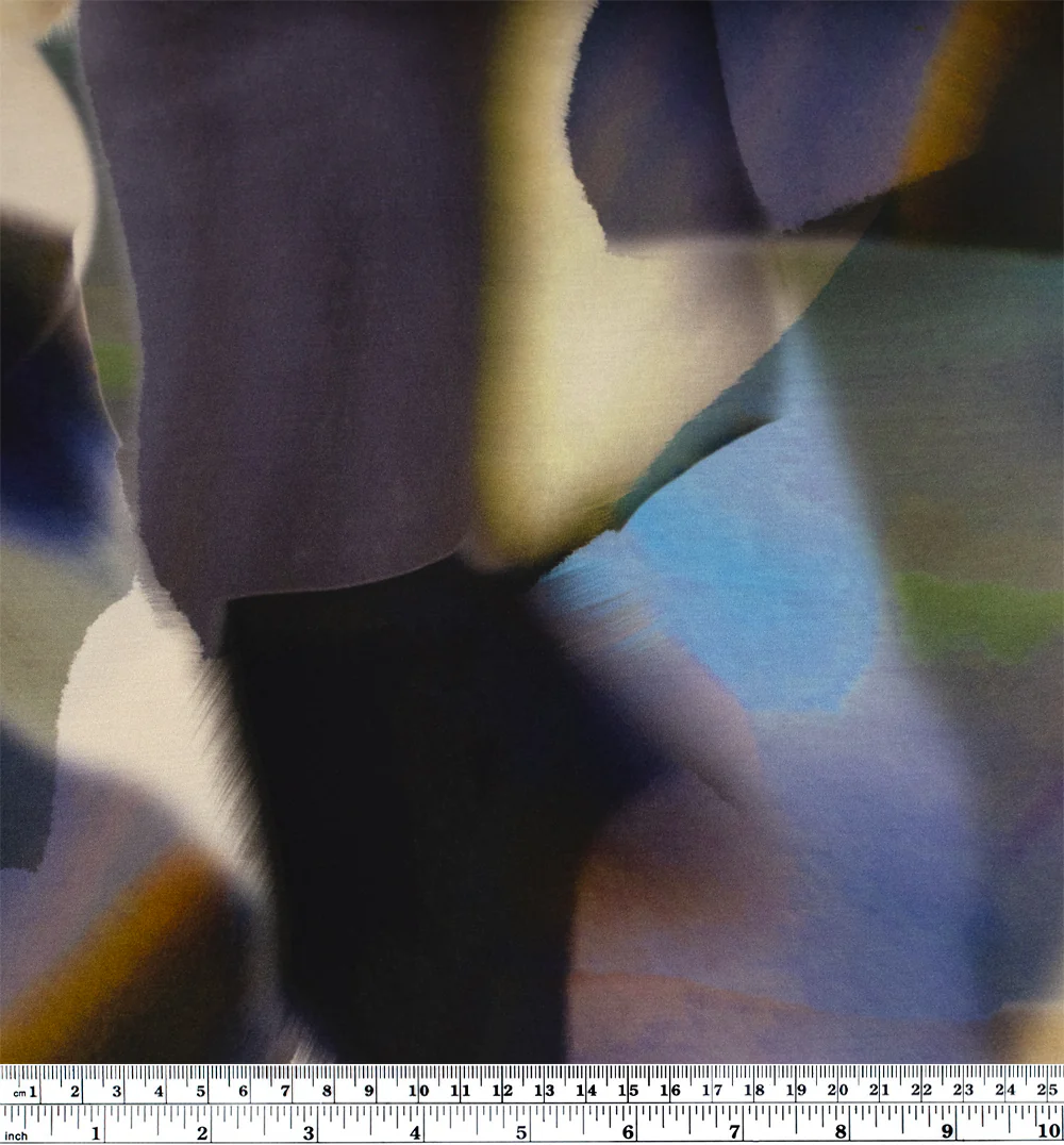Movement Viscose Satin - Ink/Fog/Multi - Image 4