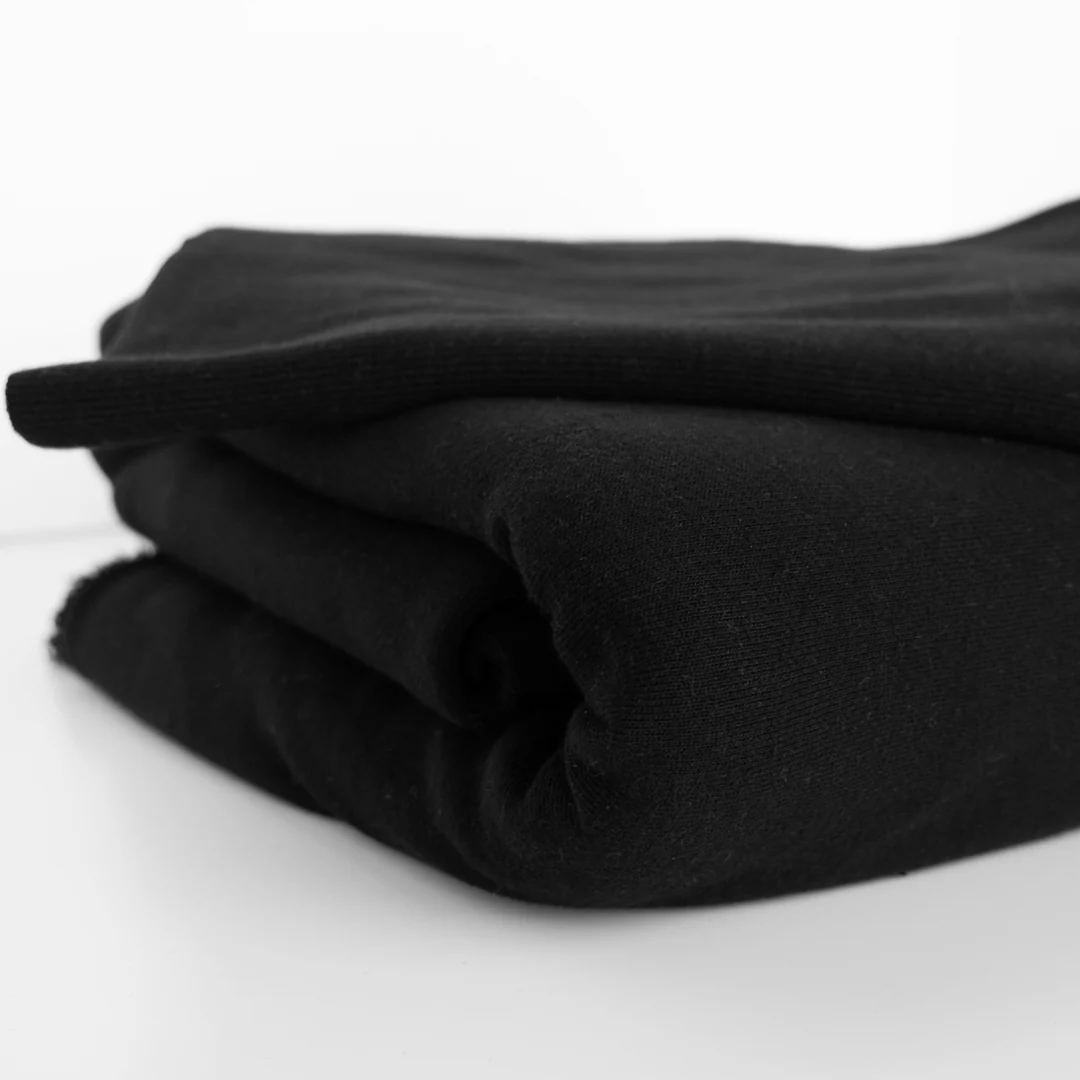 Organic Cotton 2x2 Ribbing - Black - Image 3