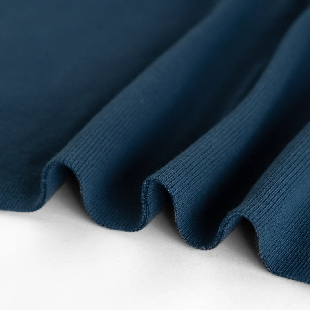 Organic Cotton 2x2 Ribbing - Petrol - Image 3