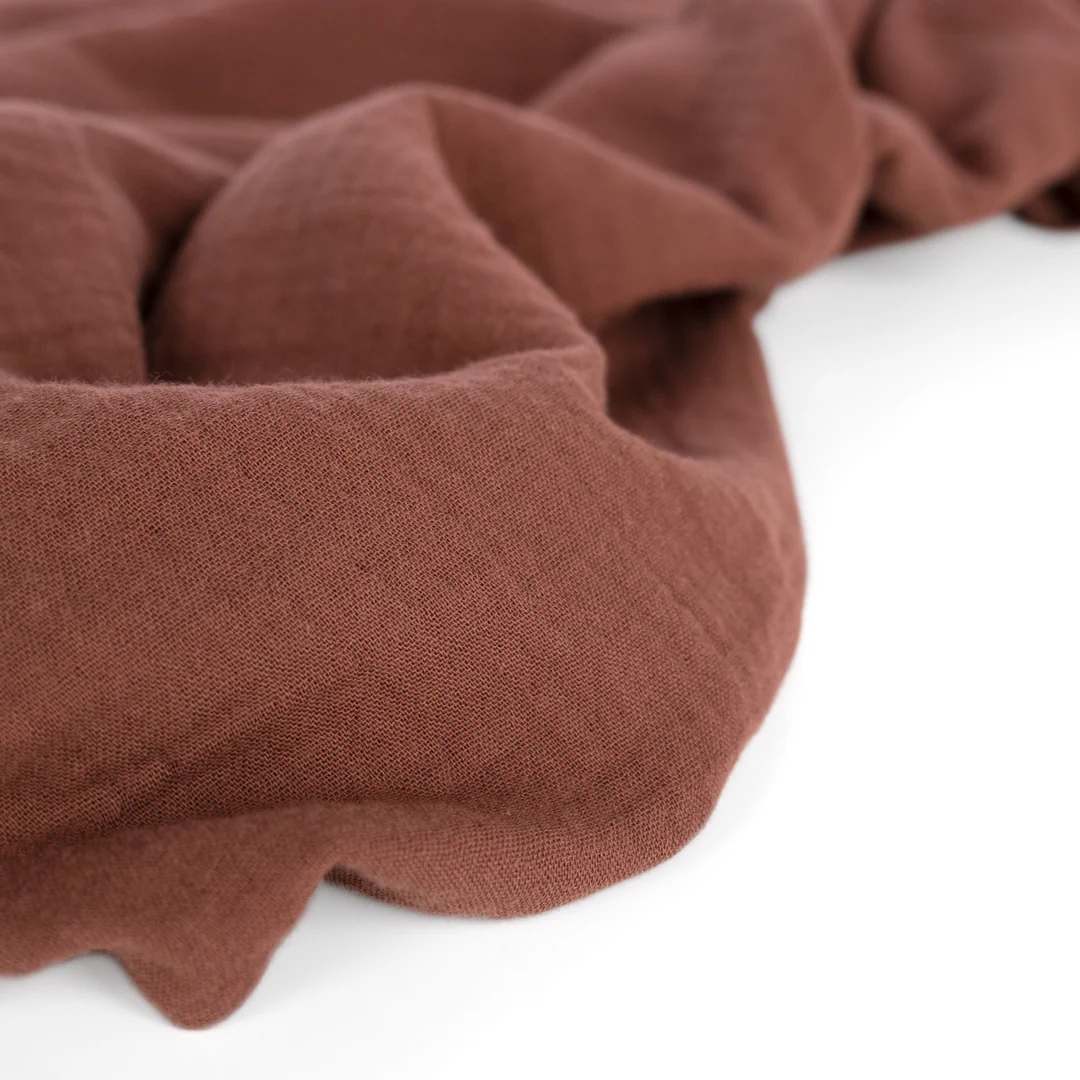 Organic Cotton Double Gauze  - Baked Clay - Image 3